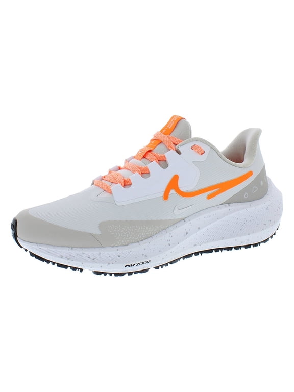 W Air Zoom Pegasus 39 Shield Womens Shoes Size 5.5, Color: Photon Dust/Total Orange
