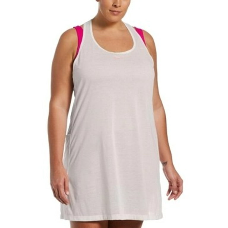 Nike WHITE Plus Size Confetti Cover up Dress US 2X Walmart