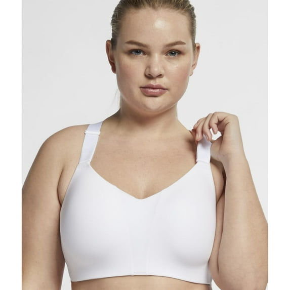Nike WHITE Rival High-Support Sports Bra, US 44DD, UK 44DD