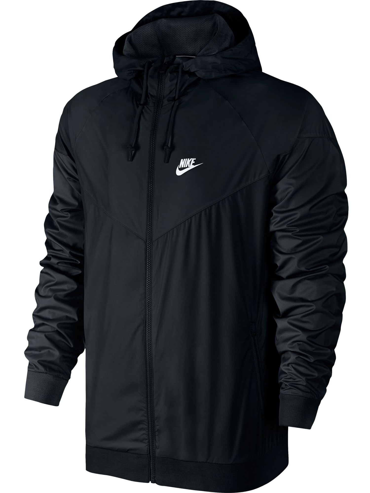 Nike Mens Windrunner Hooded Track Jacket Black/Black/White