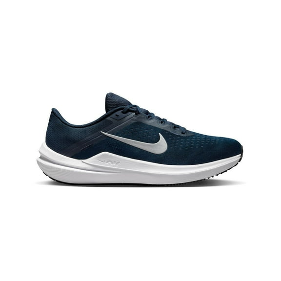 Nike Winflo 10 Men's Road Running Shoes Color: Navy Metallic Silver Size: 10