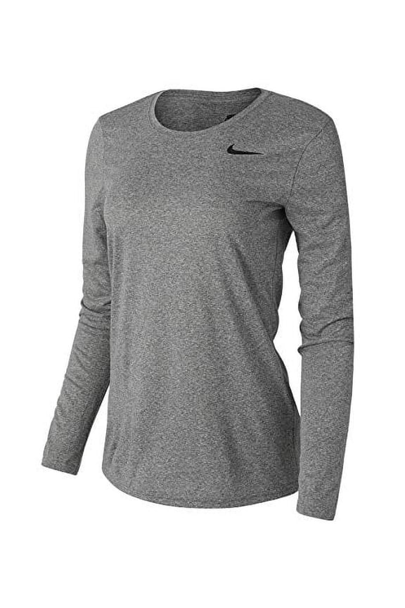 Women's Legend Long Sleeve Top - Carbon Heather/Carbon Heather/Black - XS