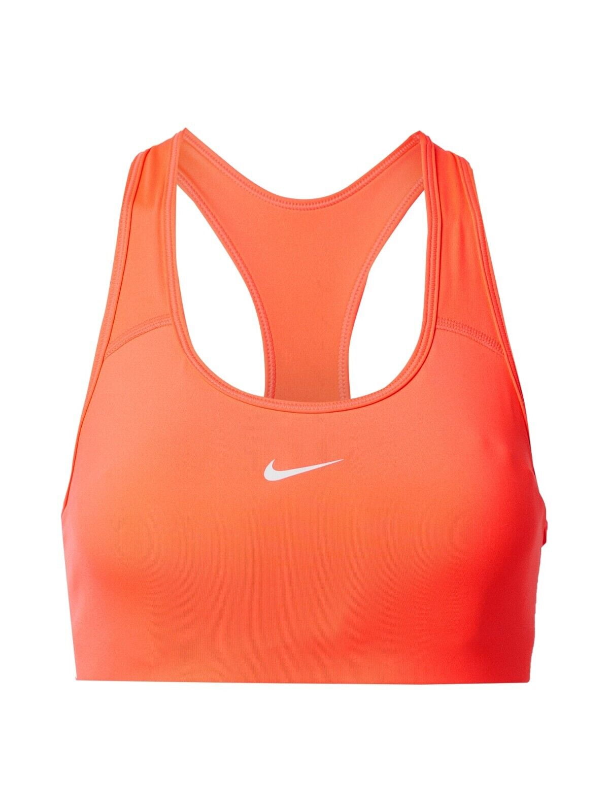 Womens L Nike Swoosh City Ready 1 Piece Pad Longline Sports Athletic Bra  Orange