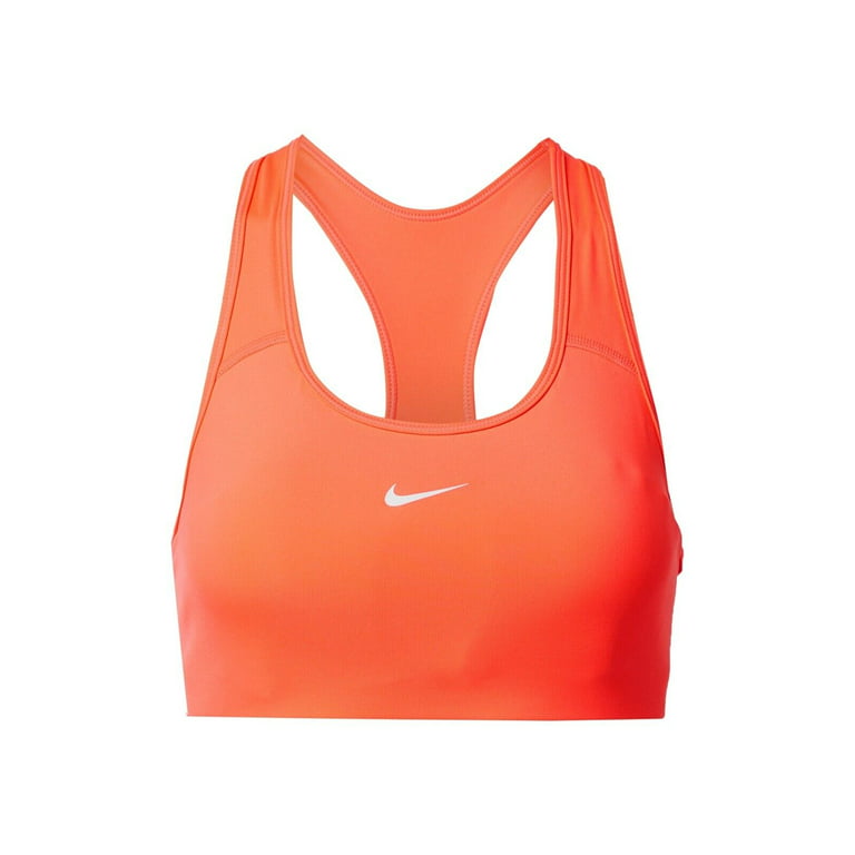 Nike Women's 1-Piece Pad Medium Impact Sports Bra Neon Orange Size