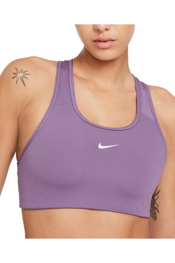 Women's 1 Piece Pad Medium Impact Sports Bra Purple Size X-Large