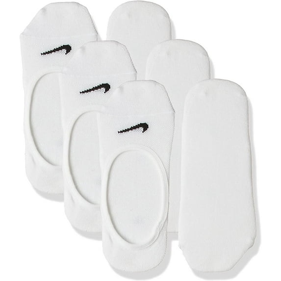 Nike Women's 3 Pair Everyday Lightweight Footie Socks Shoe White Size 6-10