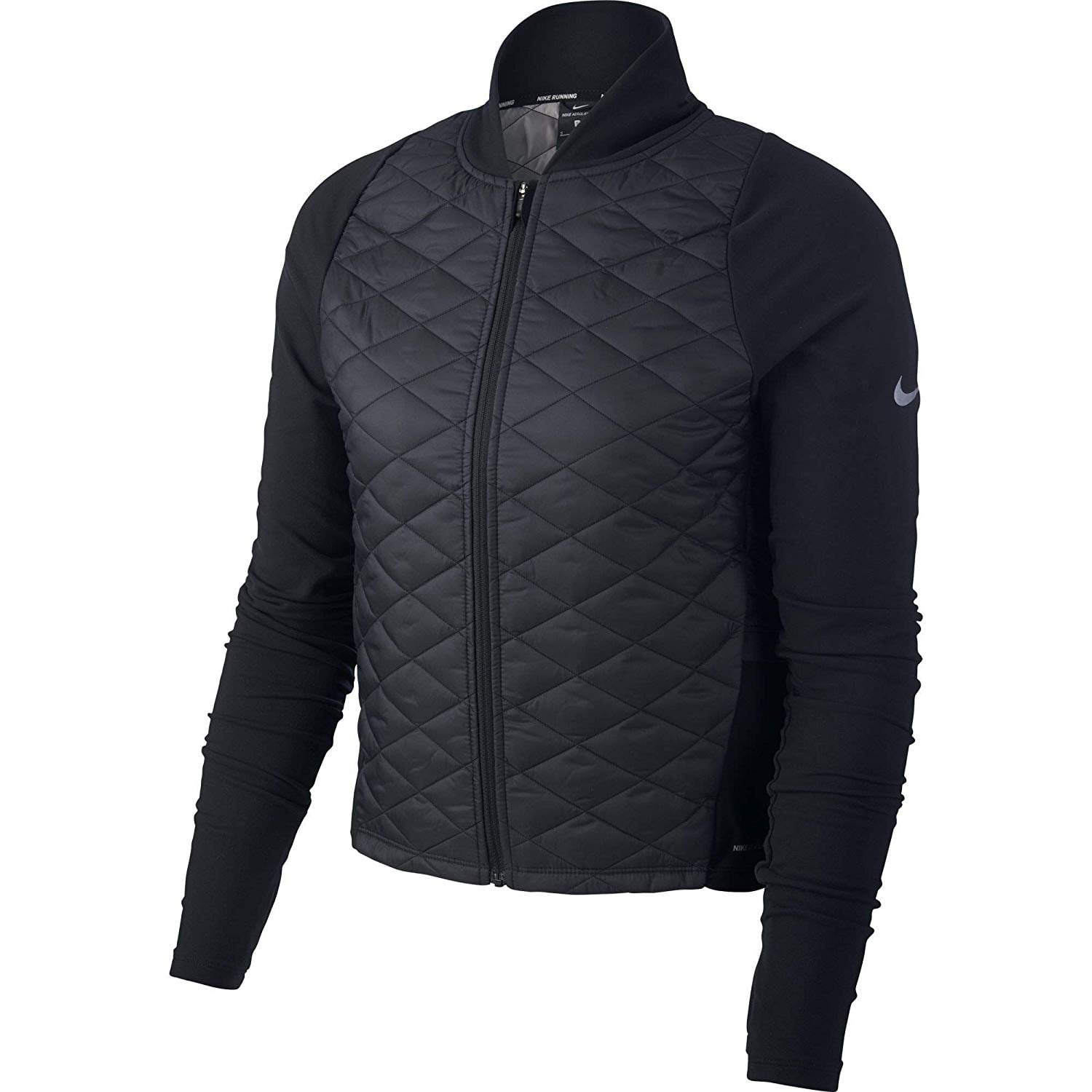 Nike Women s AeroLayer Zip Up Running Jacket Black Size Medium Walmart