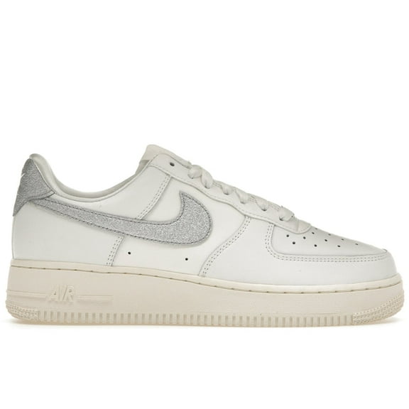 Nike Women's Air Force 1 '07 Summit White Sail White Metallic Silver Shoes, from StockX