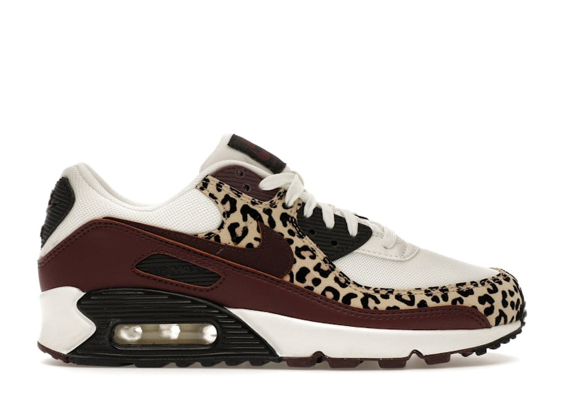 Nike Women's Air Max 90 Leopard Burgundy Running Shoes, from StockX