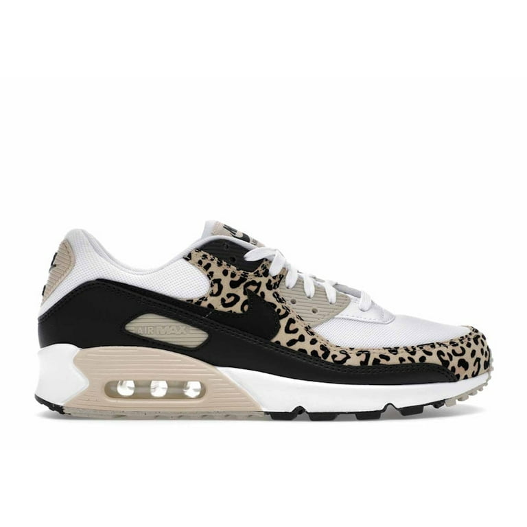 Nike Women's Air Max 90 Leopard Sanddrift Black Running Shoes