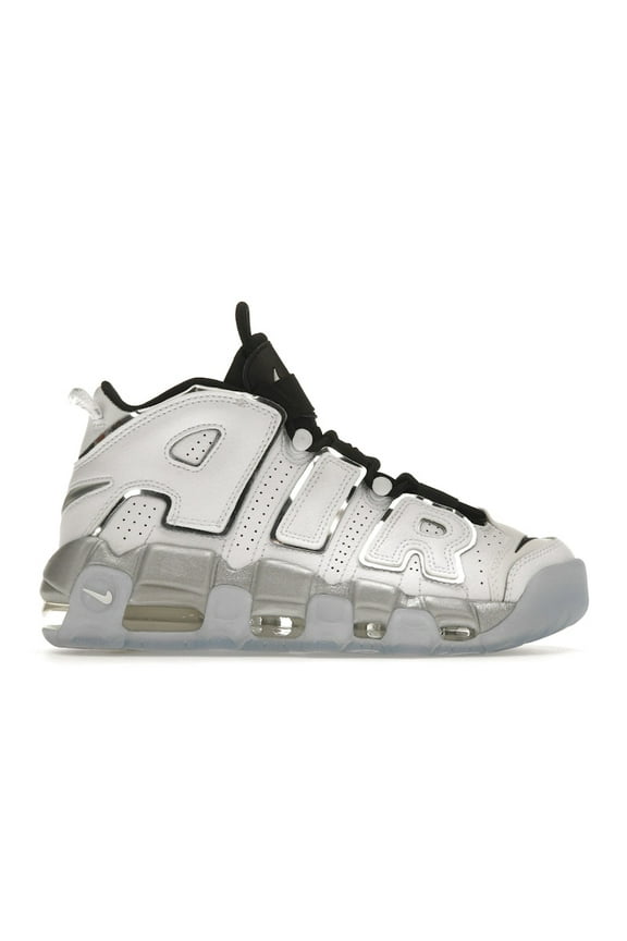 Women's Air More Uptempo SE White Chrome Basketball Shoes, from StockX