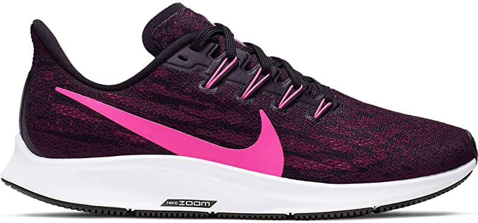Nike Women's Air Zoom Pegasus 36 Running Shoe, Black/Pink/Berry, 8.5 B(M) US - image 1 of 7