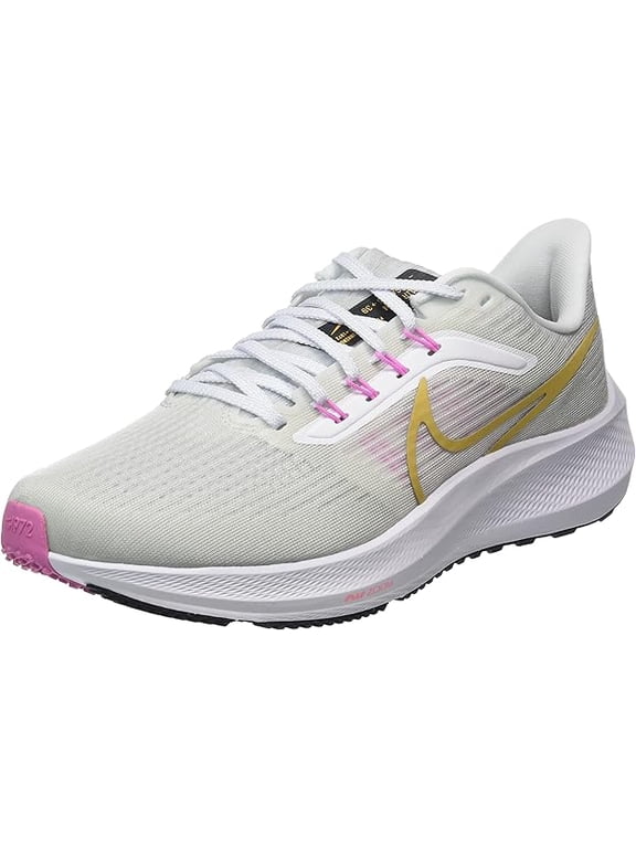 Women's Air Zoom Pegasus 39 Trainers, White Wheat Gold Pure Platinum, 8