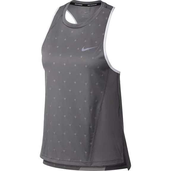 Nike Women's Americana Running Tank Top Small Polyester Grey