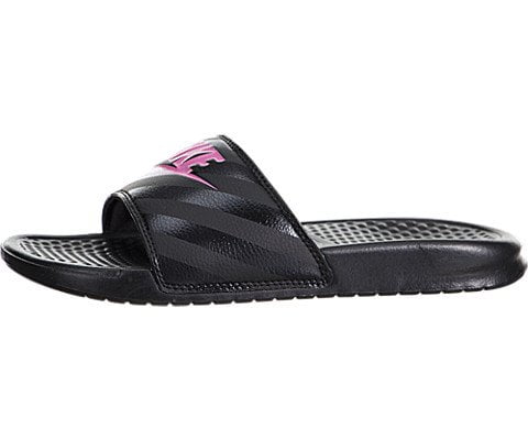 Nike Benassi Jdi Black / Vivid Pink - Ankle-High Sport Slide Sandals - Walmart.com