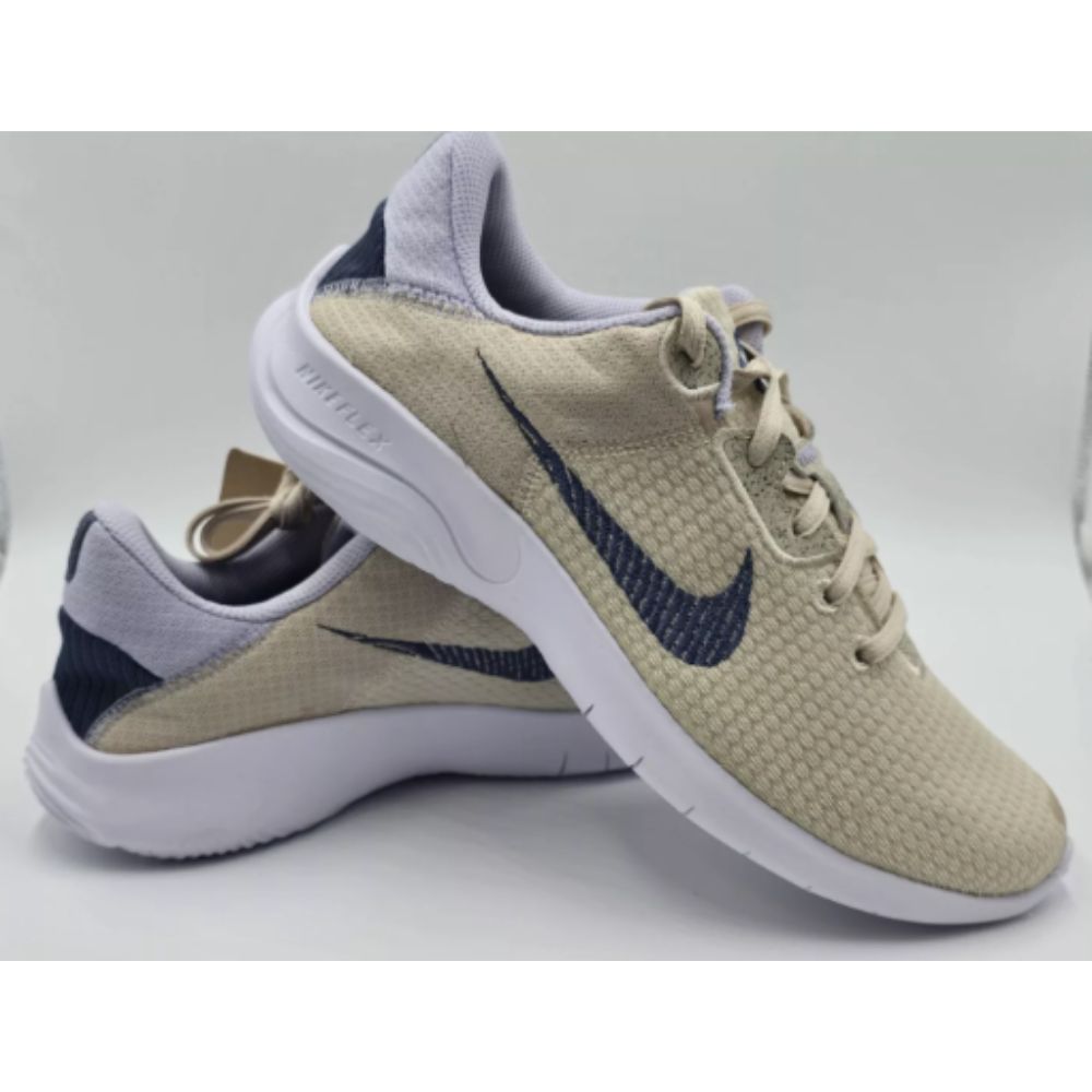 Tenís Casuales para Mujer Flex Experience RN 11, Sanddrift y Azul Difuso, Talla 10.5