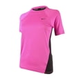 thumbnail image 1 of Nike Women's Colorblocked Dri-fit Rashguard Swimsuit (XS, Laser Fuchsia), 1 of 2