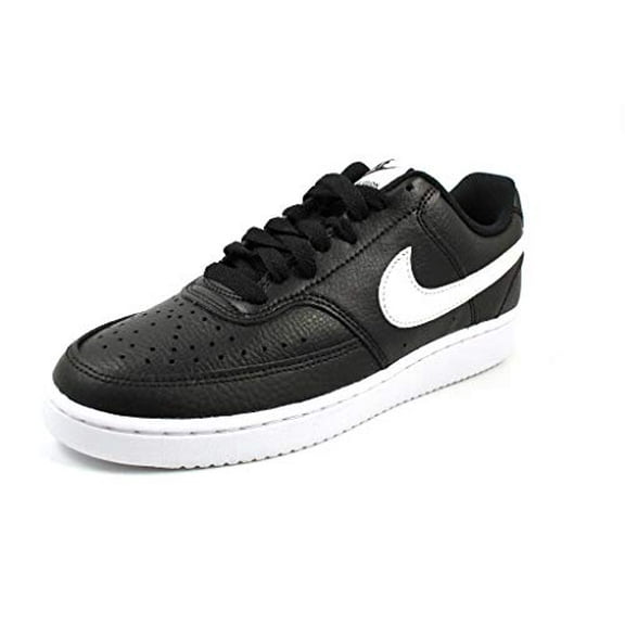 Nike Women's Court Vision Low Sneaker, Black/White, 8.5 Regular US
