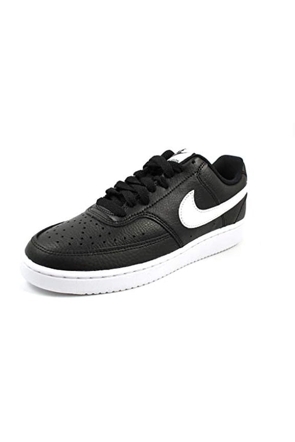 Women's Court Vision Low Sneaker, Black/White, 8.5 Regular US