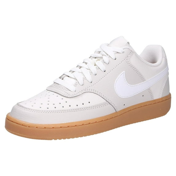Nike Women's Court Vision Low Sneaker, Light Bone/White/Phantom/Gum Yellow, 6.5