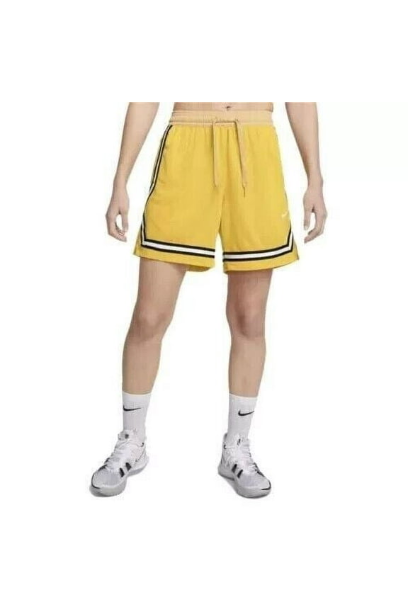 Women's Dri-FIT Fly Crossover Basketball Shorts- Vivid Sulfur/White -(X-Large)