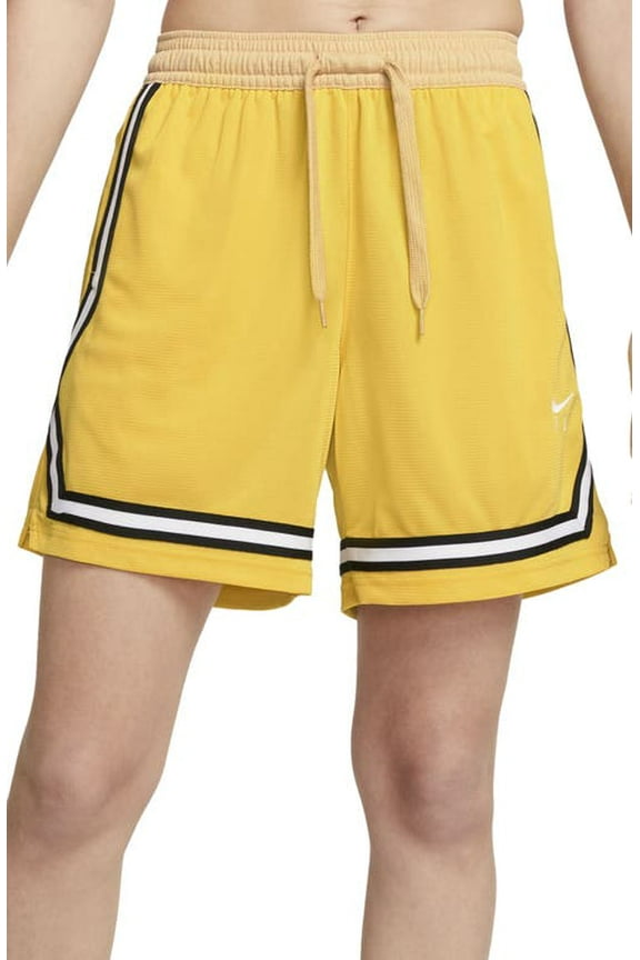 Women's Dri-FIT Fly Crossover Basketball Shorts in Vivid Sulfur/White at Nordstrom, Size Large