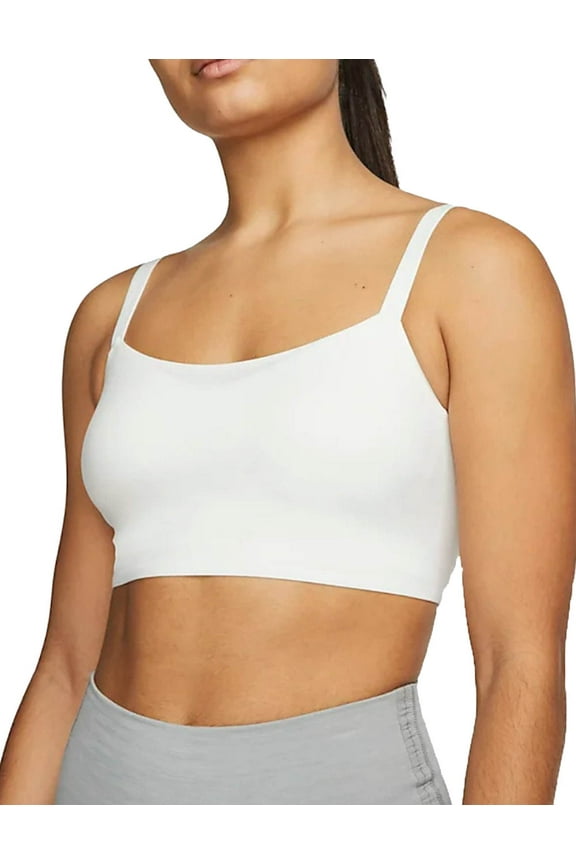 Women's Dri-FIT Indy Luxe Light-Support Sports Bra - Summit White- (Small)