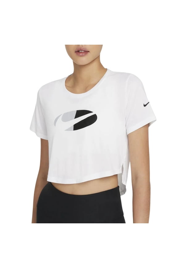 Women's Dri-FIT One Cropped Short Sleeve Shirt Large White