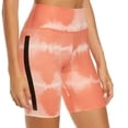 thumbnail image 1 of Nike Women's Dri-FIT One Luxe Mid-Rise Printed Training 7" Shorts -(Madder Root Orange/Black, X-Small), 1 of 6