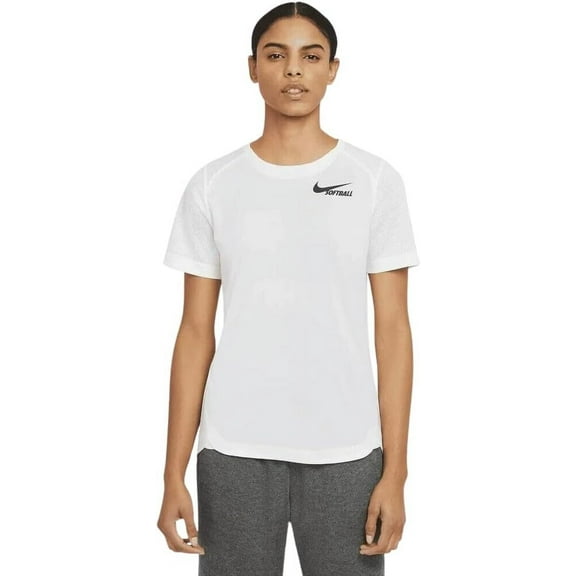 Nike Women's Dri-FIT Short-Sleeve Softball Top - White -(Large)