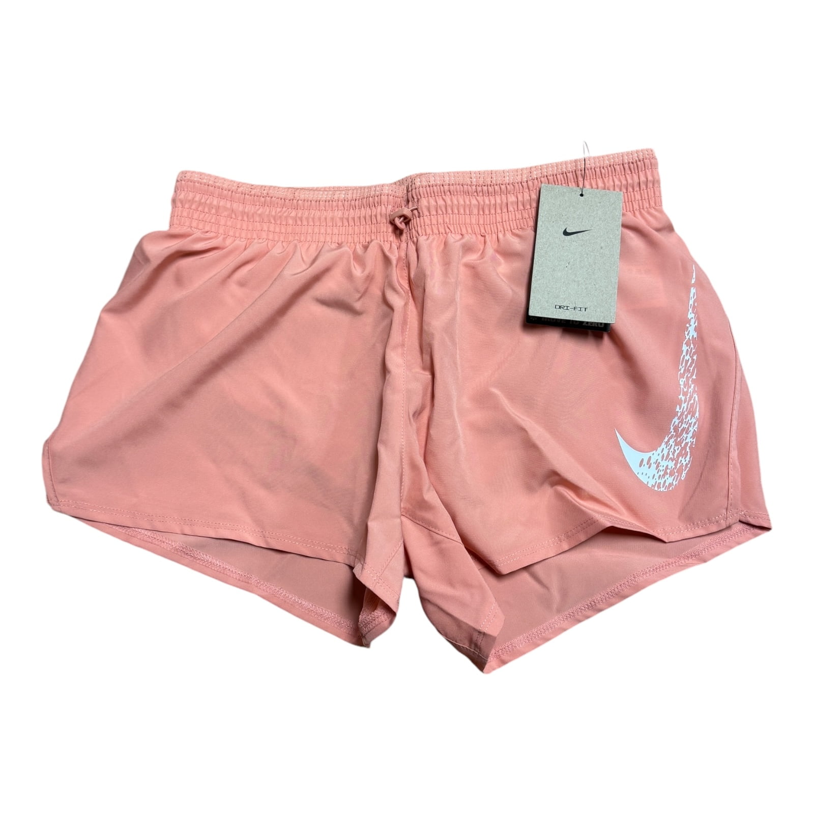 Nike Women's Dri-FIT Swoosh Peach/Pink Running Shorts Brief-Lined