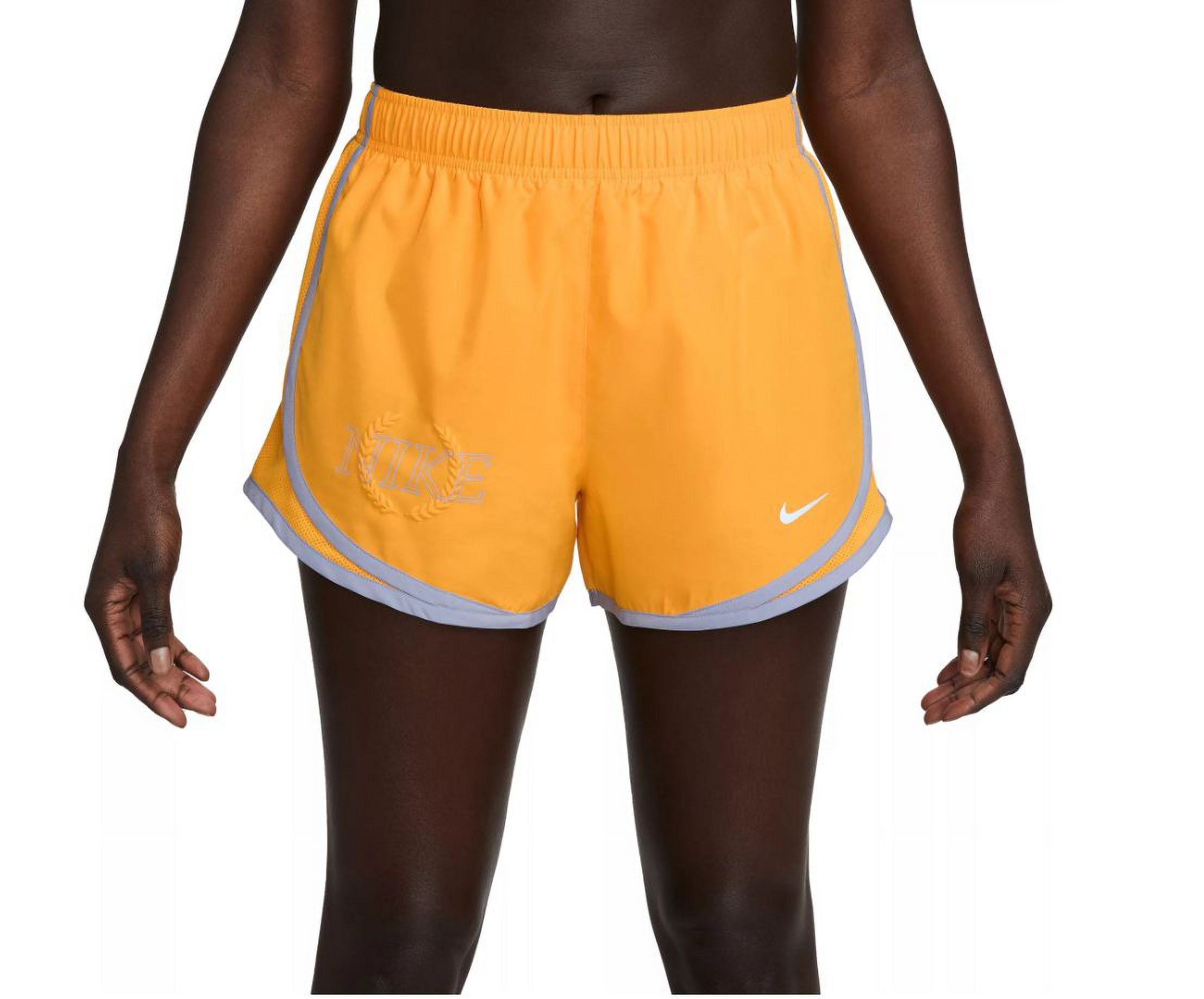 orange nike womens shorts