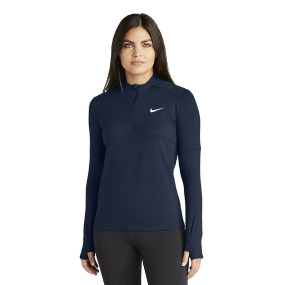 Nike Women's Dri-Fit Element Long Sleeve Running Top, Navy, L