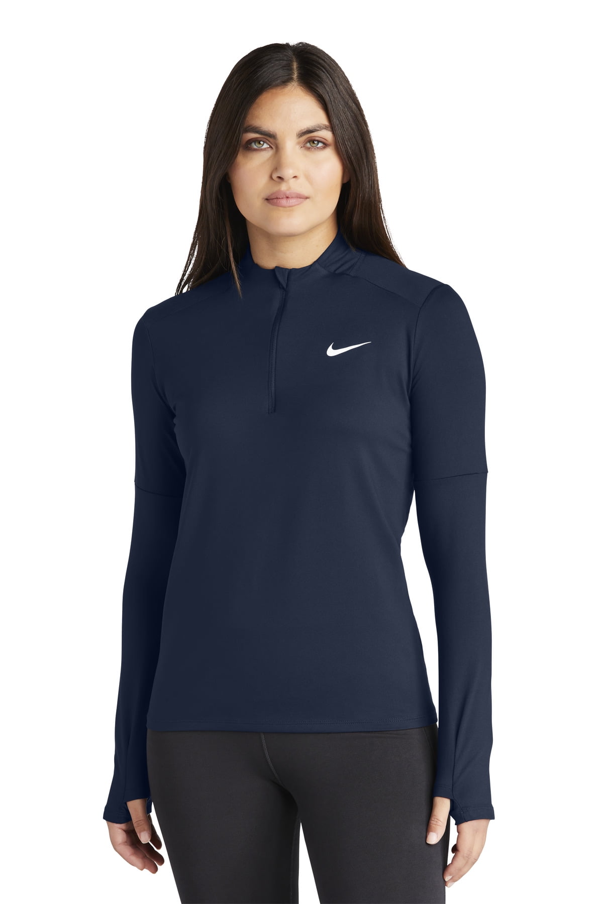 Nike Women's Dri-Fit Element Long Sleeve Running Top, Navy, XL