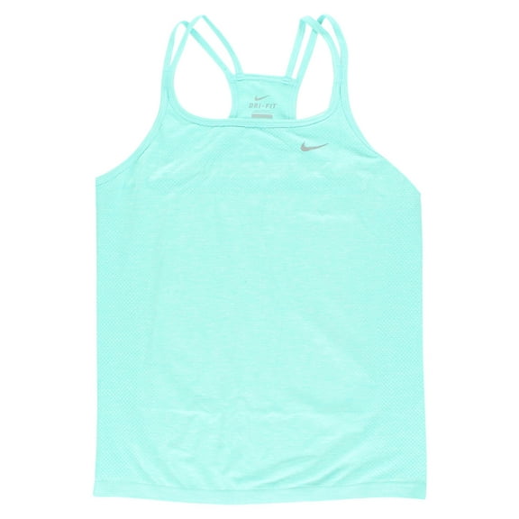 Nike Women's Dri Fit Knit Tank Top Aqua Blue Xl, Color: Aqua Blue