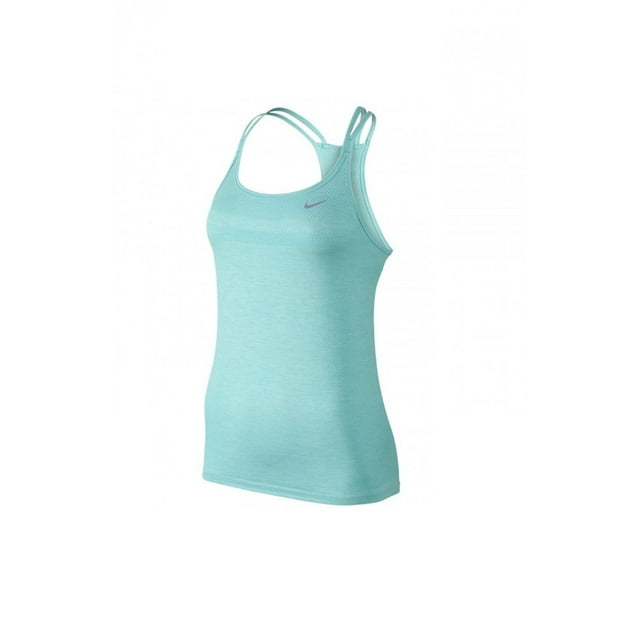 Nike Women's Dri Fit Knit Tank Top Aqua Blue Xl, Color: Aqua Blue