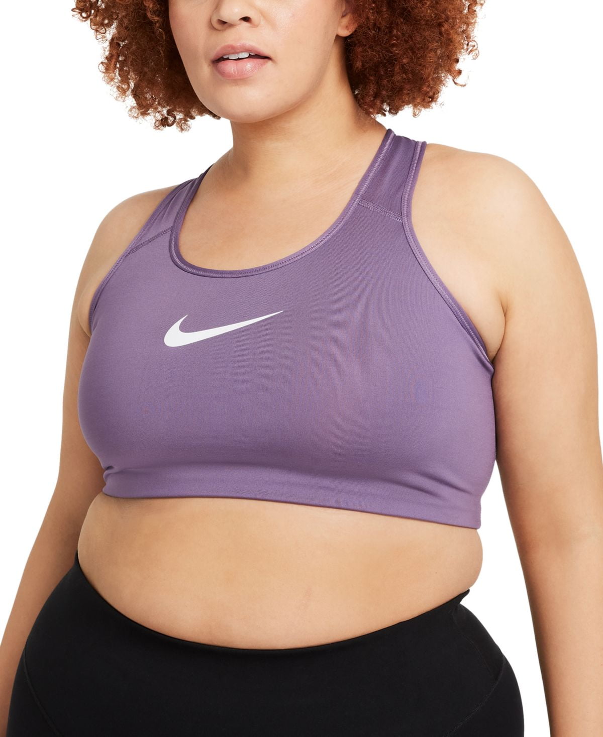 Nike Performance W NK DF ALPHA HS BRA - High support sports bra - purple  smoke/purple smoke/black/purple - Zalando.de