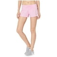 thumbnail image 1 of Nike Women's Dry Crew Running Shorts (Pink Rise/Reflective Silver, L), 1 of 1
