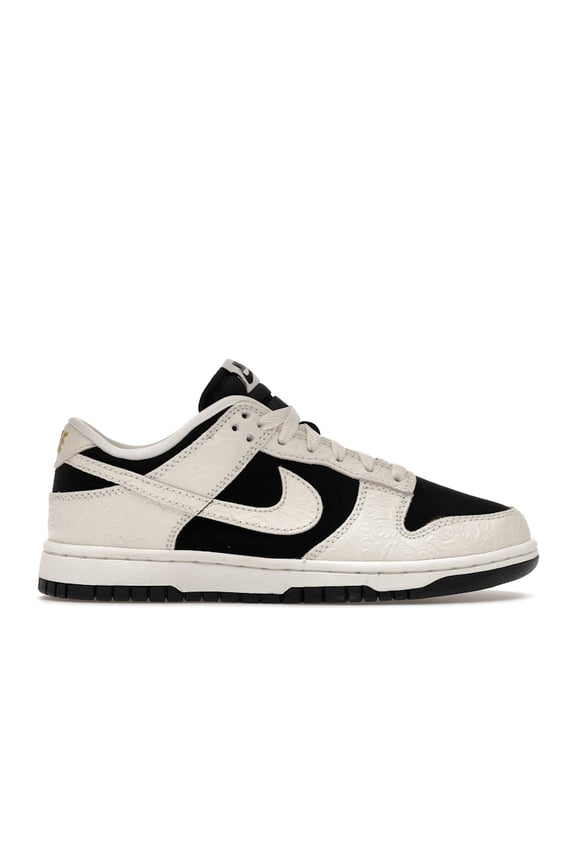 Women's Dunk Low Embossed Black Sail Shoes, from StockX