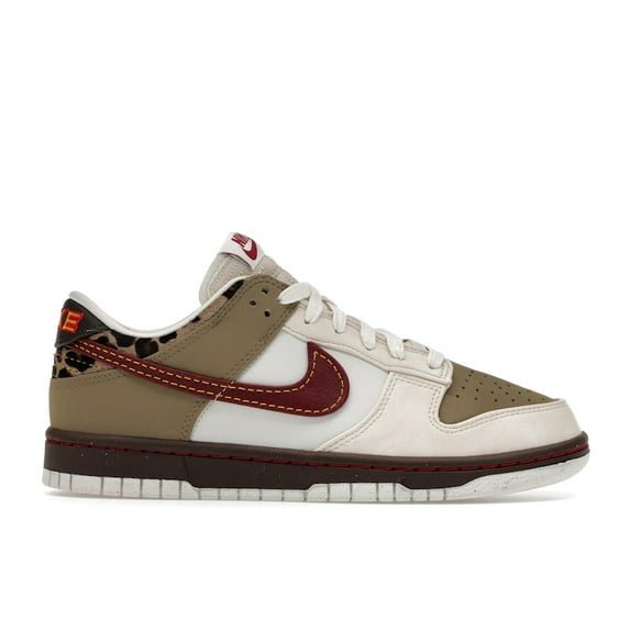 Nike Women's Dunk Low Retro Khaki Team Red Pearl White Shoes, from StockX