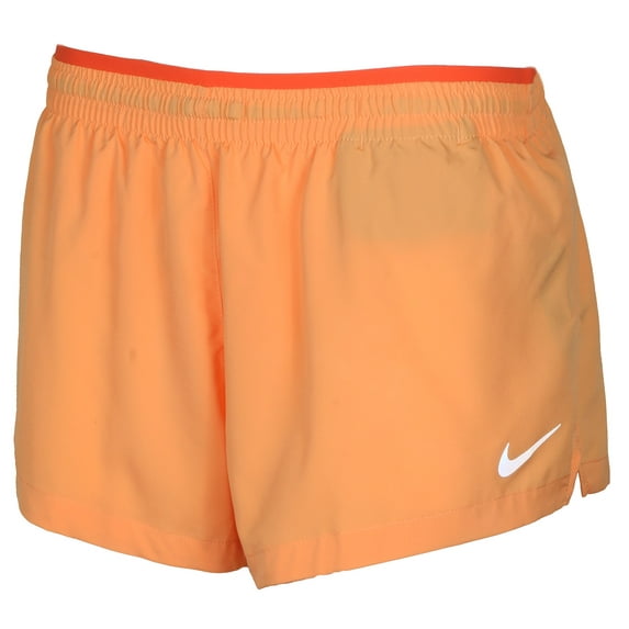 Nike Women's Elevate 3 in 2 Running Shorts (Medium, Fuel Orange)