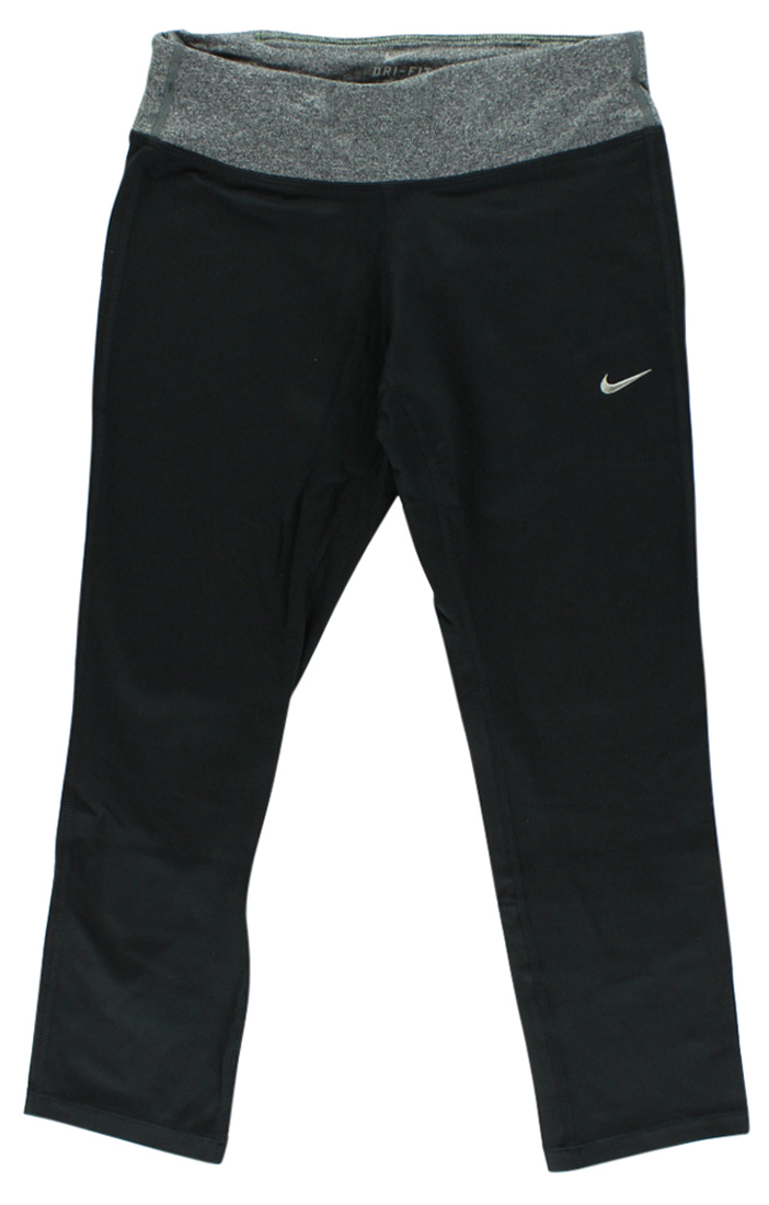 Nike Women's Epic Run Cropped Running Tights Black XS, Color: Black/Grey - image 1 of 2