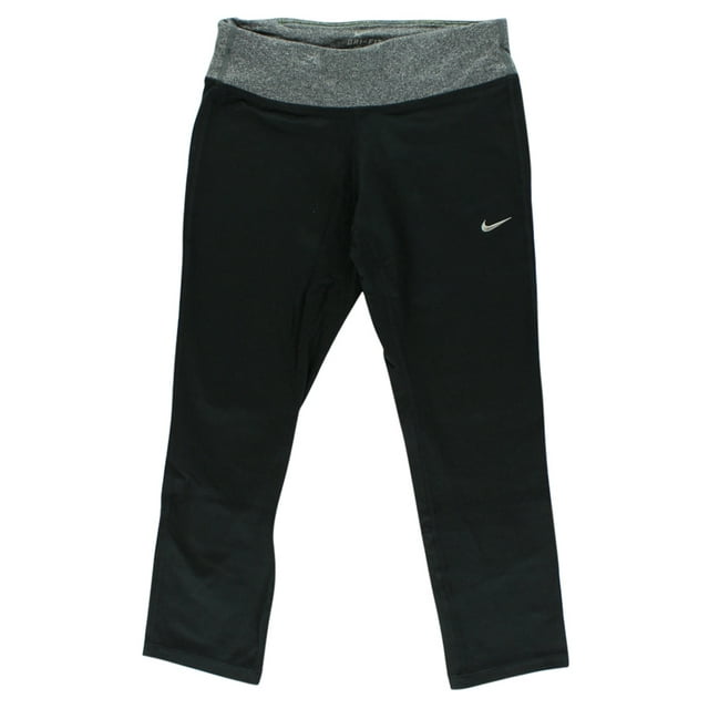 Nike Women's Epic Run Cropped Running Tights Black XS, Color: Black/Grey