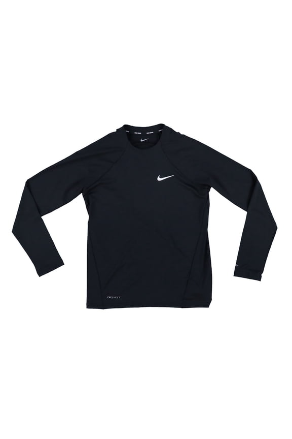 Women's Essential Long Sleeve Rash Guard Swimsuit Black Size Large