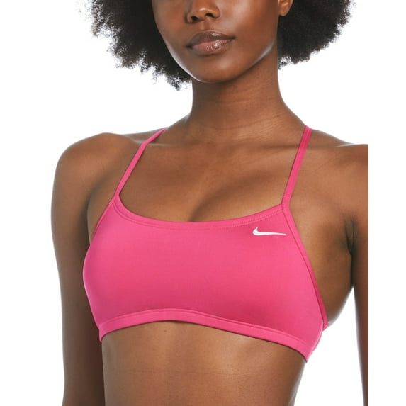 Nike Women's Essential Racerback Bikini Top Swimsuit Pink Size X-Large