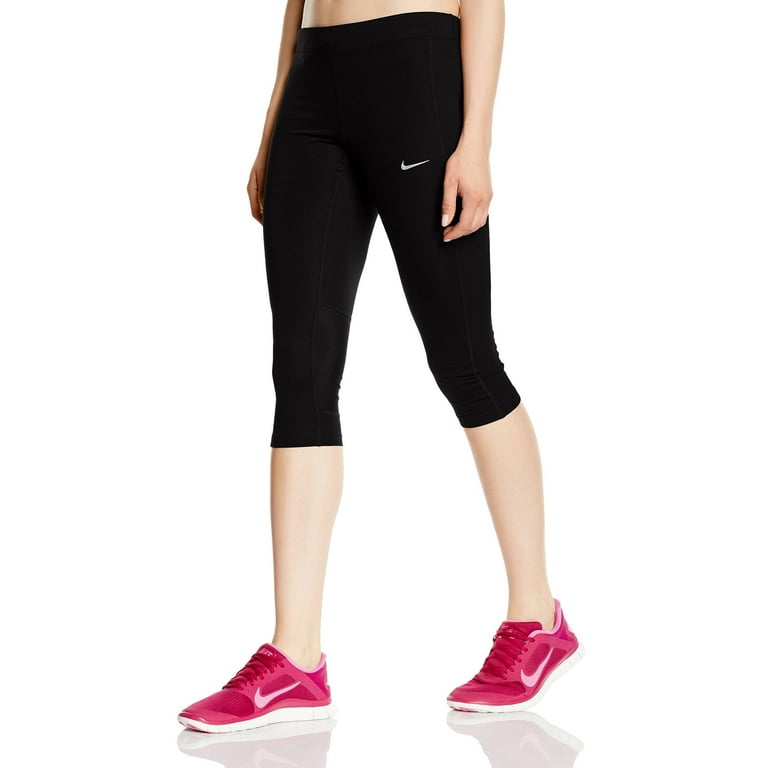 Nike Women's Essential Running Capri Black/Black/Black/Reflective