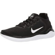 Nike Women's Free RN 2018 Running Shoe (12, Black/White)