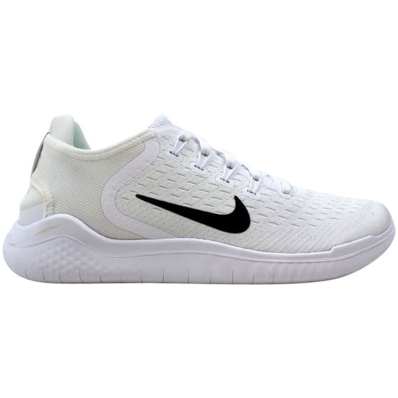 Nike Women's Free RN 2018 Running Shoe (7.5, White/Black)