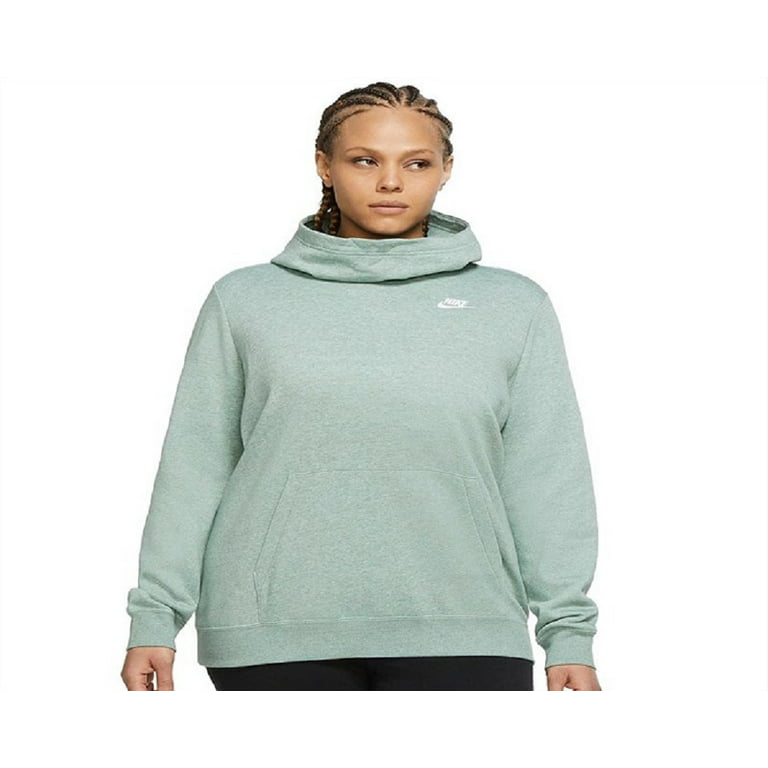 Nike Women's Funnel Neck Fleece Hoodie Green Size X-Large 