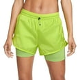 thumbnail image 1 of Nike Women's Icon Clash Tempo Layered Running Shorts- Atomic Green/Atmosphere - (Small), 1 of 2